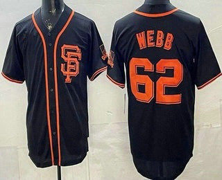 Boles  San Francisco Giants #62 Logan Webb Black  Limited Jersey