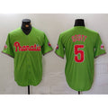 Boles  Philadelphia Phillies #5 Bryson Stott Green  With Patch Stitched Cool Base Jersey