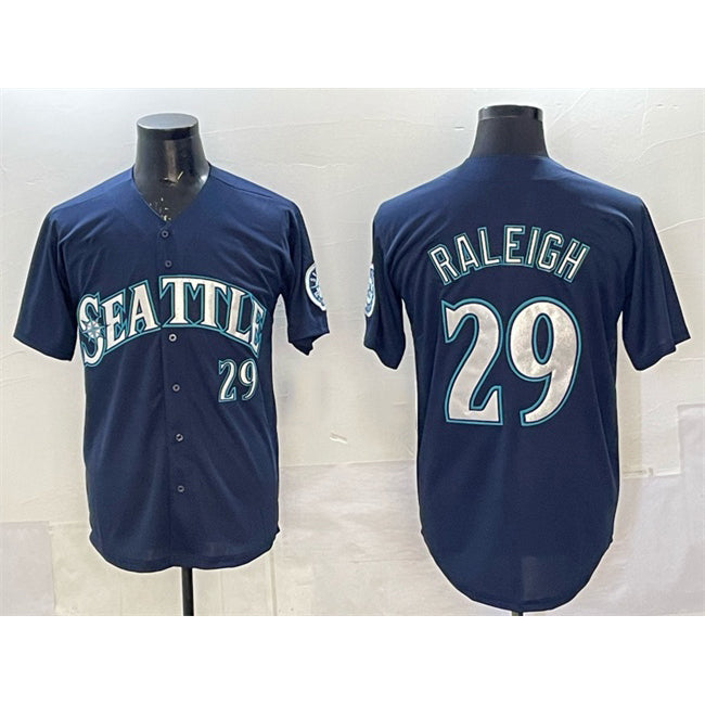 Boles Seattle Mariners #29 Cal Raleigh Navy  Limited Stitched jersey