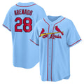 Boles St. Louis Cardinals #28 Nolan Arenado Light Blue  Alternate Official Replica Player Jersey