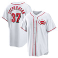 Boles Cincinnati Reds #37 Tyler Stephenson White  Home Replica Jersey
