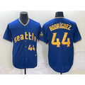 Boles Seattle Mariners #44 Julio Rodriguez Number Blue  2023 City Connect Cool Base Stitched Jersey
