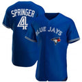 Boles  Toronto Blue Jays #4 George Springer Royal  Flex Base Stitched Jersey