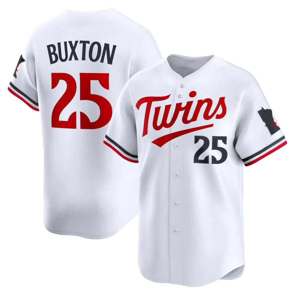 Boles  Minnesota Twins #25 Byron Buxton White  Home Limited Player Jersey