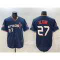Boles Houston Astros #27 Jose Altuve Navy  2025 City Connect With Texas Patch Limited Stitched Jersey