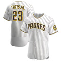 Boles  San Diego Padres #23 Fernando Tat¨ªs Jr. White-Brown  Home Authentic Player Jersey