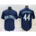 Boles Seattle Mariners #44 Julio Rodriguez Navy Blue  Stitched Cool Base Jersey