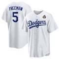 Boles Los Angeles Dodgers #5 Freddie Freeman White  2024 World Series Cool Base Stitched Jersey