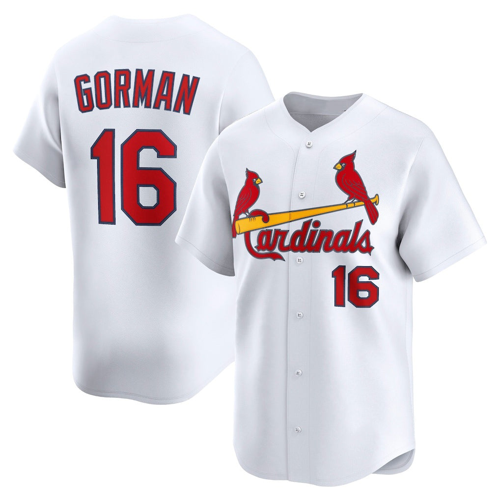 Boles St. Louis Cardinals #16 Nolan Gorman White  Home Limited Player Jersey