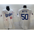 Boles Los Angeles Dodgers #50 Mookie Betts White  2025 Tokyo Series Limited Stitched Jersey
