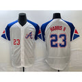 Boles Atlanta Braves #23 Michael Harris II Number White  2023 City Connect Flex Base Stitched Jersey 3