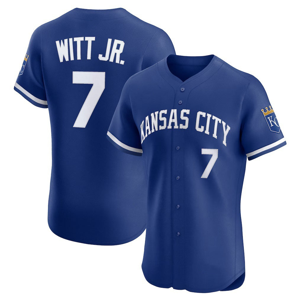 Boles  Kansas City Royals #7 Bobby Witt Jr. Royal  Alternate 2 Elite Player Jersey