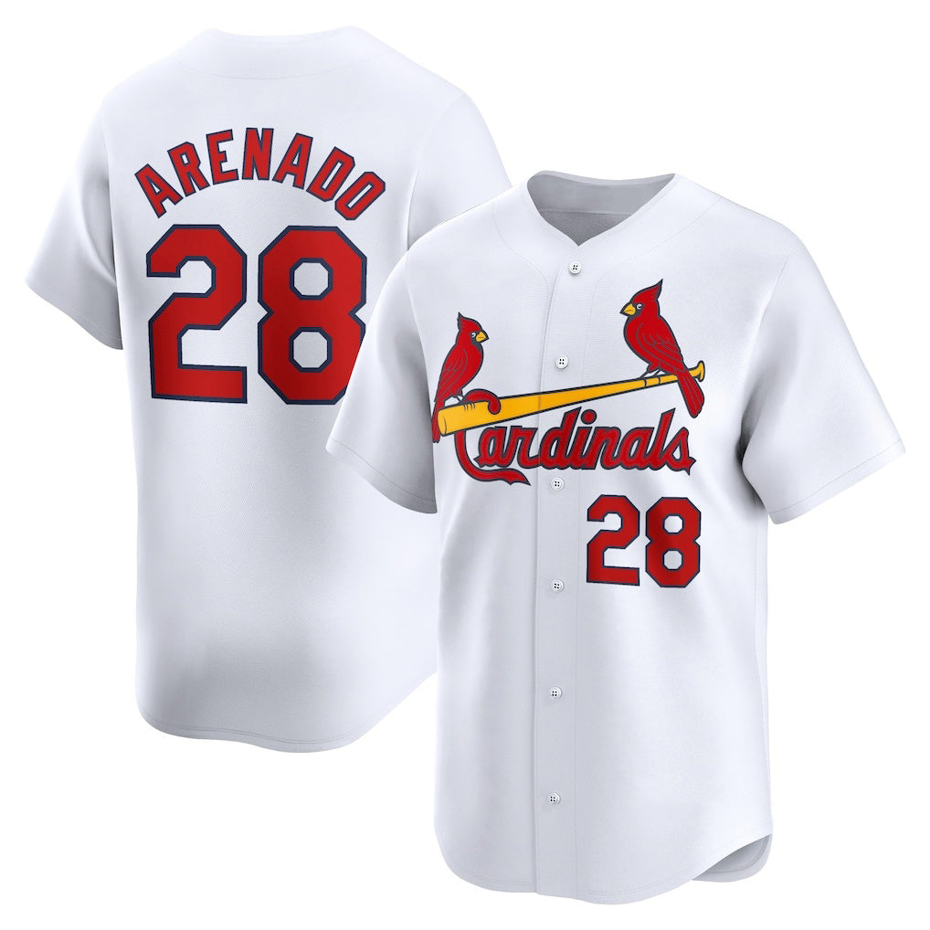 Boles St. Louis Cardinals #28 Nolan Arenado White  Home Limited Player Jersey