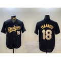 Boles Los Angeles Dodgers #18 Yoshinobu Yamamoto Black Gold  Limited Stitched Jersey