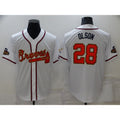 Boles Atlanta Braves #28 Matt Olson 2022 White Gold  World Series Champions Program Cool Base Stitched Jersey