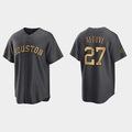 Boles Houston Astros #27 Jose Altuve Charcoal  2022 All-Star Cool Base Stitched Jersey