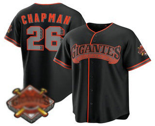 Boles  San Francisco Giants #26 Matt Chapman Black  2026 Alternate Stadium Stitched Jersey