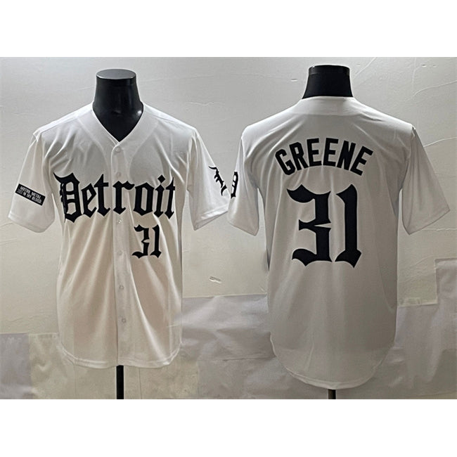 Boles Detroit Tigers #31 Riley Greene White  'Motor Gothic Edition' Vapor Premier Limited Stitched Jersey