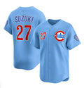 Boles  Chicago Cubs #27 Seiya Suzuki Blue  2024-25 2nd Alternate Limited Stitched Jersey