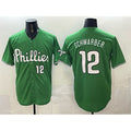 Boles  Philadelphia Phillies #12 Kyle Schwarber Green  Limited Stitched Jersey