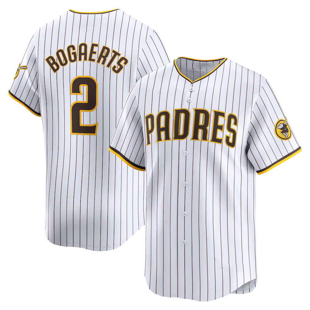Boles  San Diego Padres #2 Xander Bogaerts White  Home Limited Player Jersey