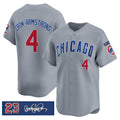 Boles  Chicago Cubs #4 Pete Crow-Armstrong Gray  'Ryne Sandberg Tribute' Vapor Limited V3 Stitched Jersey
