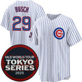 Boles  Chicago Cubs #29 Michael Busch White  2025 World Tour Tokyo Series Home Stitched Jersey