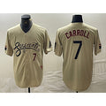 Boles  Arizona Diamondbacks #7 Corbin Carroll Number 2021 Gold  City Connect Cool Base Stitched Jerseys