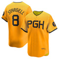 Boles  Pittsburgh Pirates #8 Willie Stargell Gold  City Connect Limited Player Jersey