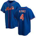Boles  New York Mets #4 Francisco ¨¢lvarez Royal  Cool Base Stitched Jersey