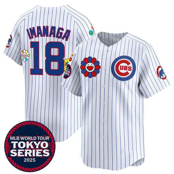 Boles  Chicago Cubs #18 Sh¨­ta Imanaga White  2025 Tokyo Series Limited Stitched Jersey