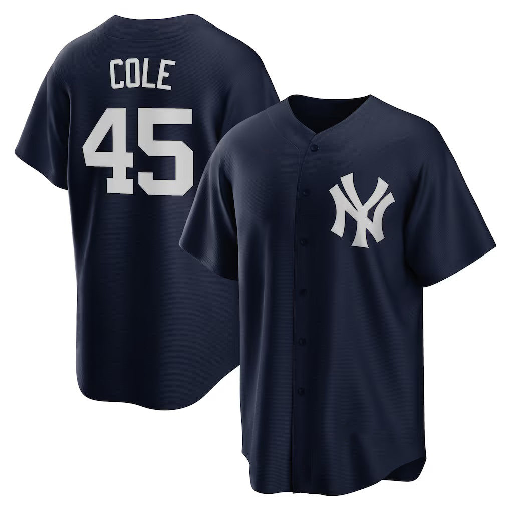 Boles  New York Yankees #45 Gerrit Cole Navy  Alternate Replica Player Name Jersey
