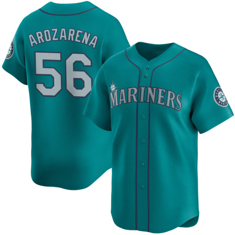 Boles Seattle Mariners #56 Randy Arozarena Aqua  Alternate Limited Stitched jersey