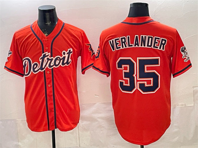 Boles Detroit Tigers #35 Justin Verlander Orange  2026 Cool Base Stitched Jersey