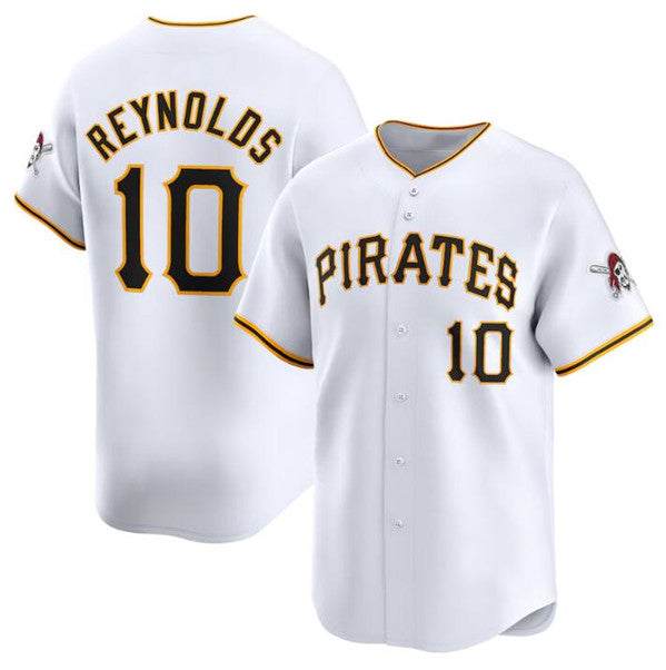 Boles  Pittsburgh Pirates #10 Bryan Reynolds White  Home Limited Stitched Jersey