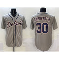 Boles Detroit Tigers #30 Kerry Carpenter Grey  Cool Base Stitched Jersey