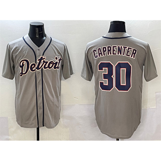 Boles Detroit Tigers #30 Kerry Carpenter Grey  Cool Base Stitched Jersey