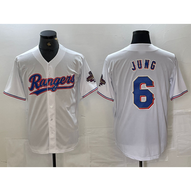 Boles Texas Rangers #6 Josh Jung White  2023 World Series Champions Cool Base Jersey