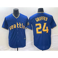 Boles Seattle Mariners #24 Ken Griffey Blue  2023 City Connect Cool Base Stitched Jersey