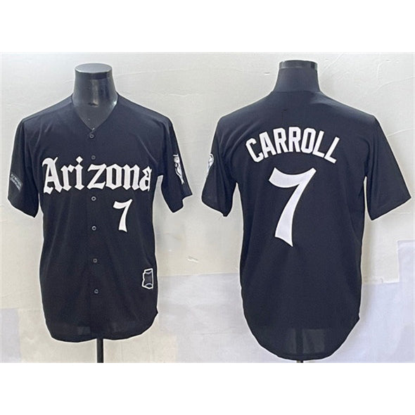 Boles  Arizona Diamondbacks #7 Corbin Carroll Black  'Gothic Desert Fang Edition' Vapor Limited Stitched Jersey