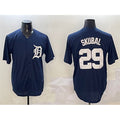 Boles Detroit Tigers #29 Tarik Skubal Navy  Cool Base Stitched Jersey