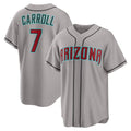 Boles  Arizona Diamondbacks #7 Corbin Carroll Gray  Road Replica Jersey