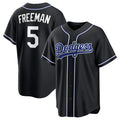 Boles Los Angeles Dodgers #5 Freddie Freeman 2026 Black  Out Stitched Jersey