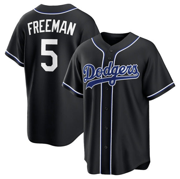 Boles Los Angeles Dodgers #5 Freddie Freeman 2026 Black  Out Stitched Jersey