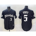 Boles  Philadelphia Phillies #5 Bryson Stott Black  Gothic Vapor Limited Stitched Jersey