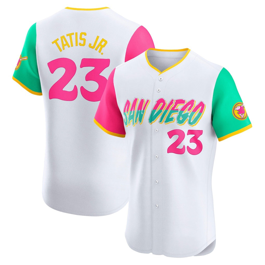 Boles  San Diego Padres #23 Fernando Tatis Jr. White  City Connect Elite Jersey