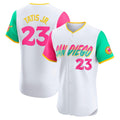 Boles  San Diego Padres #23 Fernando Tatis Jr. White  City Connect Elite Jersey