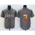 Boles Houston Astros #3 Jeremy Pena Grey  Gridiron Cool Base Stitched Jersey