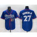 Boles  Toronto Blue Jays #27 Vladimir Guerrero Jr Blue  Cool Base Stitched Jerseys