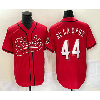 Boles Cincinnati Reds #44 Elly De La Cruz Red  With Patch Cool Base Stitched Jersey